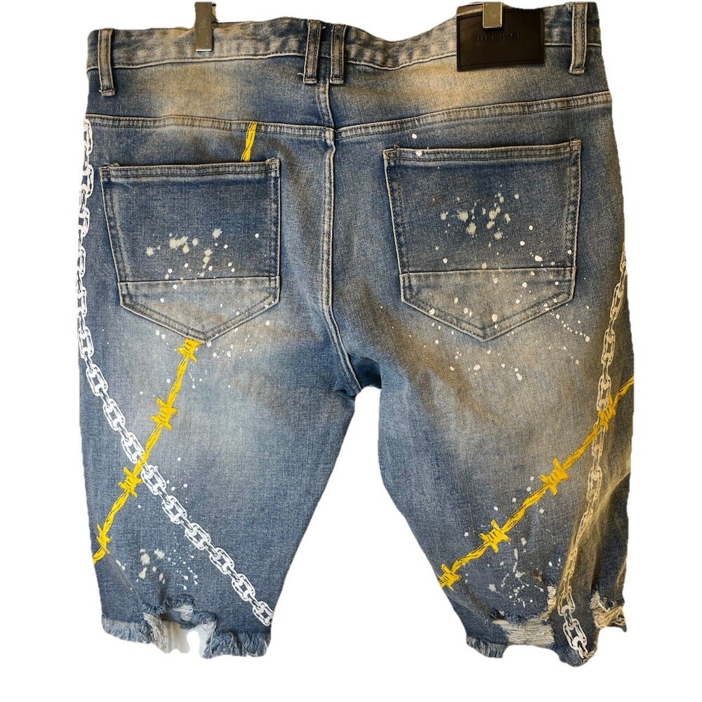 Men's Decibel Custom Distressed Jean Shorts - Size 36 - Picture 2 of 5